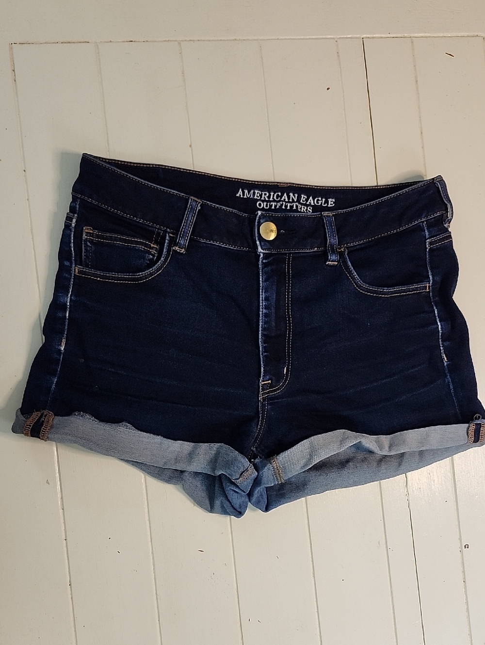 American Eagle Hi Rise Shortie Stretch Cutoff Ladies Denim Shorts
